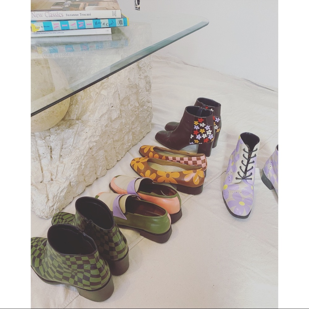 Handpainted vintage shoes
